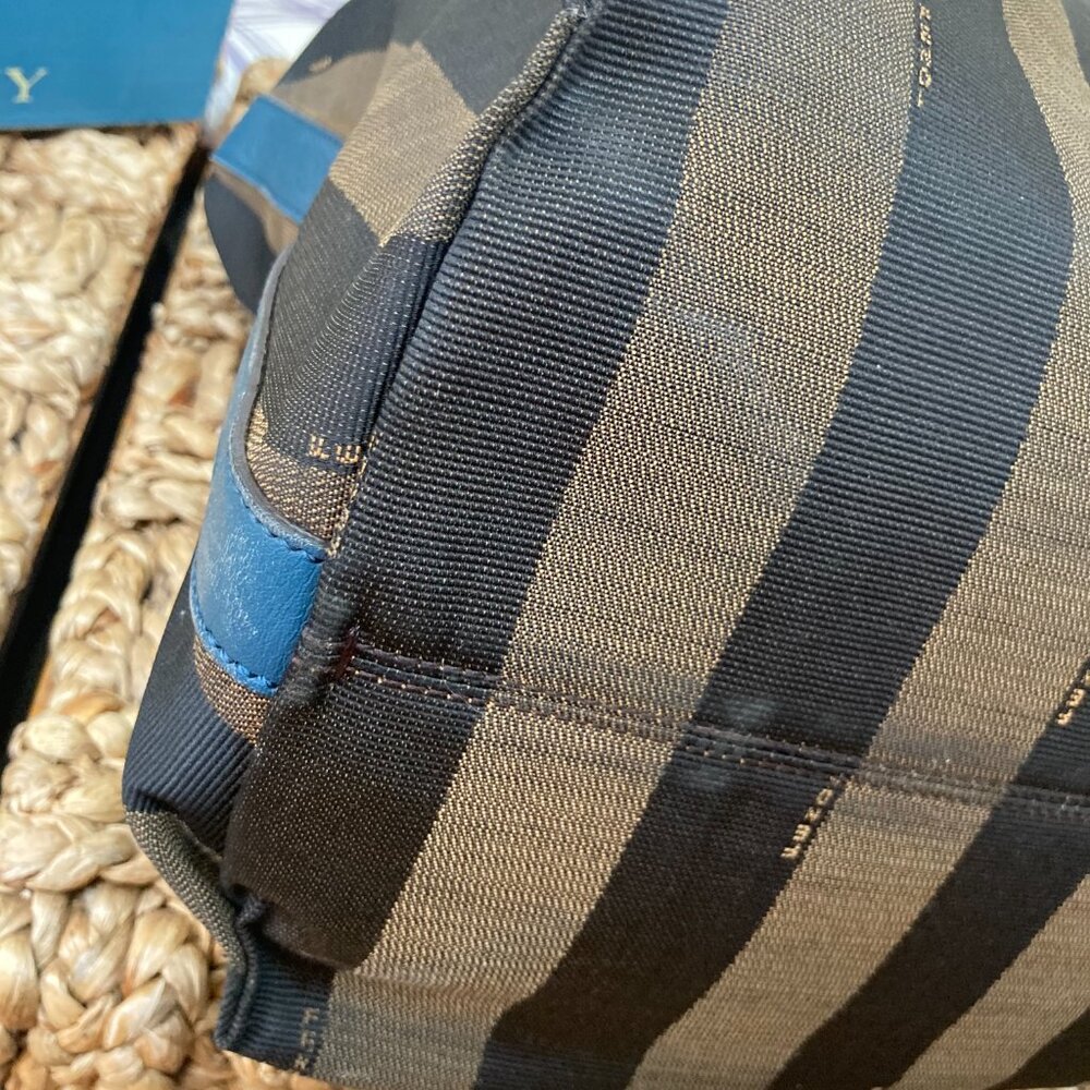 CLASSIC Fendi Pequin Borsa Hobo Shoulder Bag Pequin Stripes w/Authenticity Card - Picture 14 of 16